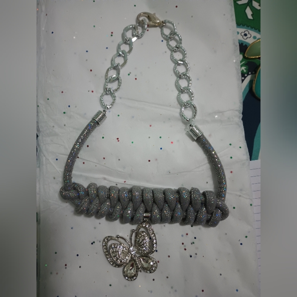 Elegant Silver Butterfly Necklace